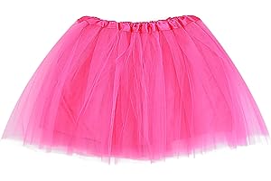 YOLEV Tütü Damen Rose Rot Erwachsene Tüllrock Rose Rot Damen Stretch 3 Lagen Tüll Ballettrock Karneval Kostüm Party Zubehör Urlaub Tanz Halloween Laufrock 80er Rock Jahre Outfit Damen Ballett Rock