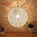 Produktbild Larsure Vintage Modern Deckenleuchte Kronleuchter Pendelleuchte Leuchte die Kugel hängende Ball hängen rund um die runde Kugel sisal Kronleuchter 160 MM (220-240V)