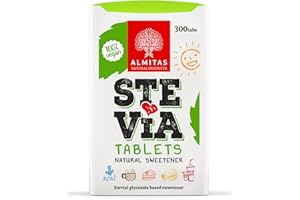ALMITAS Stevia Tablets Sweetener (300 tabs), Made in Germany, For Coffee or Tea