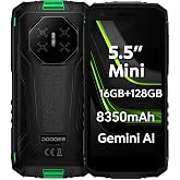 Fire 3 Pro Mini Rugged Phone, 5.5" HD+, Compact Body+Easy Grip, 16GB+128GB, Long Battery Life 8350mAh, IA Gemini, 16MP+8MP Ca
