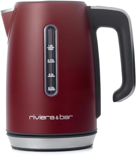Bouilloire électrique Riviera&bar MILA – 1,5 L, Inox, 2200W | Température Réglable 50-100°C, écran LCD