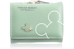 Spldsun Portafoglio Slim Piccolo con Scomparti per Carte D'identità, Carte Credito, Denaro, Foto (Verde)