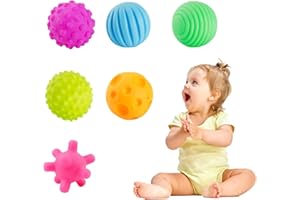 PROBUK 6PCS Textured Ball for Baby, Toys Infant Sensory Balls, Multi-Textured Sensory Soft Balls, Baby Sensory Toys Toddler Balls Texture, Educational Soft Squeeze Toys For Baby Toddlers Sensory Exploration
