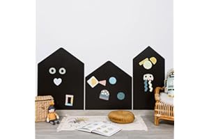 FERFLEX - Lavagna magnetica per bambini - La mia città - decorazione da parete con banda magnetica riposizionabile - venduta con un set di forme geometriche - 163x 81 cm