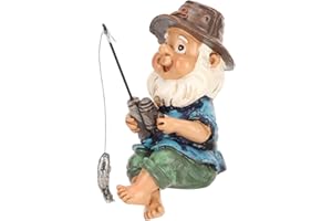 CHUNZHILAI Fishing Gnome Ornaments Funny Garden Ornaments Outdoor Goblin Art Decoration for Novelty Lawn Gnomes Outdoor or Indoor Garden Decorations