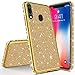 Produktbild Karomenic kompatibel mit Samsung Galaxy A40 Silikon Hülle Glänzend Bling Glitzer Schutzhülle Weiche TPU Handyhülle Diamant Dünn Slim Bumper Tasche Case Cover für Frauen Mädchen,Gold