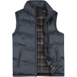 Doudoune Gilet Sans Manches Homme Hiver - Veste Chaude Légère Matelassée Zippée