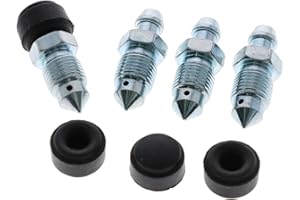 UK-MOTORS 4X Bremssattel Entlüfterschraube Entlüftungsventile M10x1x30 mit Kappen