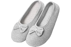 Solshine - Pantofole chiuse in cotone, da donna, modello ballerina, T002