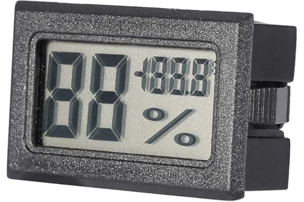 Moniteur d'humidité thermomètre grand écran LCD hygromètre numérique pour chambre à coucher serre serre Moniteur LCD Numérique Jauge d'humidité extérieure (noir)