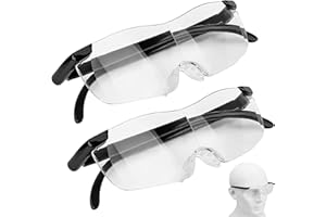 TMRBBESTY Okulary powiększające 250%, powiększające przeciw niebieskiemu światłu, okulary powiększające, lupa do czytania dla osób starszych, do pracy z bliska, szycia, naprawy, czytania