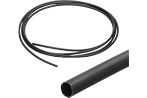 sourcing map 3mm Heat Shrink Tubing, 3:1 Waterproof Adhesive Marine Grade Heat Shrink Wrap Tube for Wires, 2.4m, Black