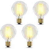 DSLebeen E27 LED Light Bulbs G80 Decorative Vintage Filament Lighting CRI 90+ Edison Screw Bulbs 6W (Equivalent to 60W) 800lm