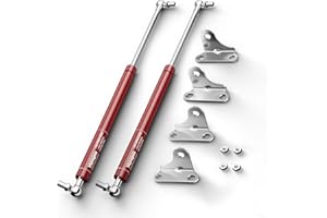 VEPAGOO 15 Inch 67lb/300N Per Gas Shock Strut Spring for Tool Box Outdoor Cabinet RV Bed Floor Hatch Door and Other Custom Heavy Duty Box Lid Door, a Set of 2 Red