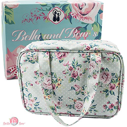 Makeup Bag By Bella & Bear, The "Glam" Make up Bag Features 4 Clear Zipped Pockets And A Handy Hook For Ease of Hanging. Makes A Great Xmas Gift Idea For Her