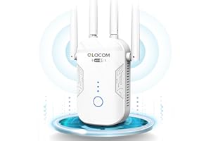 ‎QLOCOM QLOCOM 2023 Neuestes WLAN Verstärker 1200Mbit/s, WLAN Repeater Dualband 5GHz & 2.4GHz WiFi Booster mit WPS, WiFi Internet Verstärker Kompatibel Allen WLAN Geräten