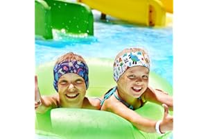 VYZUTR 2 Pcs Bandeau de Natation Enfant, Protection d'Oreilles Élastique en Néoprène Pour Piscine et Autres Sports Nautiques