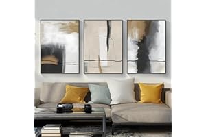 JNAOZI Nowoczesne obrazy na ścianę, abstrakcyjne, kwiaty i rośliny, obrazy boho, dekoracja boho, plaża, zestaw plakatów, bez ramy (plakat 03,70 x 100 cm x 3 szt.)