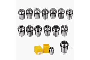 HOMDMARKET 13pcs 1-13mm ER20 Spring Collet Set CNC Workholding Grabado y fresado Lath