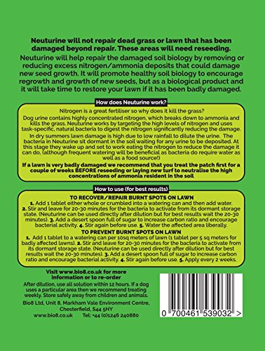 Envii Neuturine – Hund Urin Neutralisator Spray Reparaturen Gebranntes Gras Betroffene Dog Urin – 12 Tabletten - 2