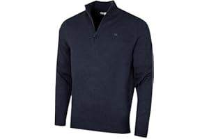 Calvin Klein Hombre Chunky Knit Cotton 1/2 Zip CK Suéter de Golf