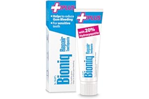 Dr. Wolff's Bioniq Repair Plus Dentifricio 75ml | Senza fluoro con idrossiapatite biomimetica | per denti sensibili | Aiuta a ridurre il sanguinamento delle gengive