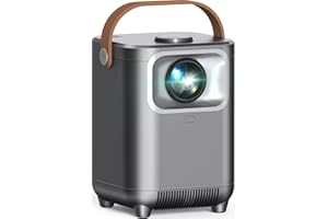 Purshe Mini WiFi6 Bluetooth5.2 Projector with Electric Focus/Auto Keystone, Full HD 1080P for Bedroom/Outdoor, 50% Zoom Compatible with TV Stick, HDMI, USB, Laptop, Smartphone