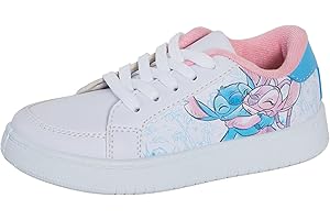 Disney Scarpe da ginnastica con lacci, per bambini, adolescenti, adulti, con punto bianco e angelo, scarpe da ginnastica Plimsolls