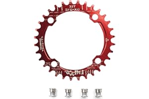 UPANBIKE Bike étroit Large Plateau de pédalier 104 BCD Forme Ronde Unique Chaîne Bague 32T 34T 36T 38T