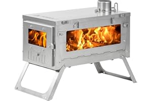 POMOLY Ti-0.6 Réchaud Portable en Titane Pour Camping Extérieur (Tuyau de Cheminée 9.84ft/3m)