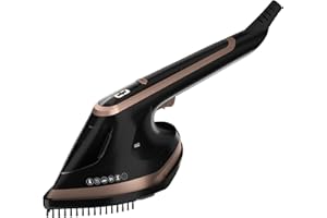 Vertenz Aura 60 Dampfbürste Dampfreiniger | 9-in-1 für vertikales & klassisches Bügeln mit Keramikbeschichtung | 180ml | Tank 30s Aufheizen | 1400-1800W | automatische Abschaltung | Reisebügeleisen