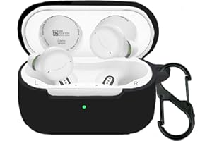 Compatible with Echo Buds 2 Case, Giaogor Silicone Case Cover Easy Carrying Protective Case Cover Compatible with Echo Buds 2 (Black)