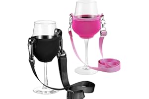 IKOPFLN 2 Piezas de soporte para copas, soporte para copas colgante, soporte para copas de vino, soporte para copas de cuello, cordones ajustables para copas de vino