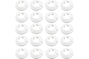 FIDGET PACK 20 cubiertas para tubos de radiador, rosetas, revestimiento, rosetas de radiador, cubierta para tubo de calefacción, roseta para radiadores (blanco)