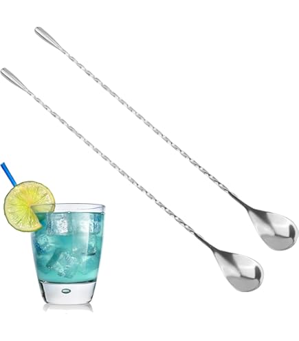 Delove Long Stainless Steel Cocktail Stirrers Stir Cocktail
