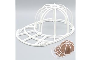 Baieye Lavar Gorras Lavadora,Lavadora de Gorras de Béisbol,Soporte Protector para Gorras de Béisbol,Uso en Lavavajillas y Lavadora,Evita la Deformación de la Gorra,Niños y Adultos(Blanco)