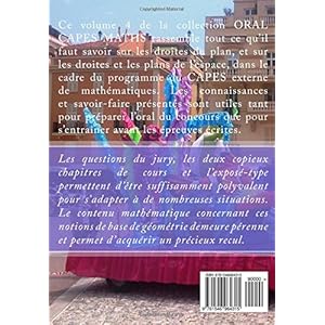 ORAL CAPES MATHS : Droites & plans Livre en Ligne - Telecharger Ebook