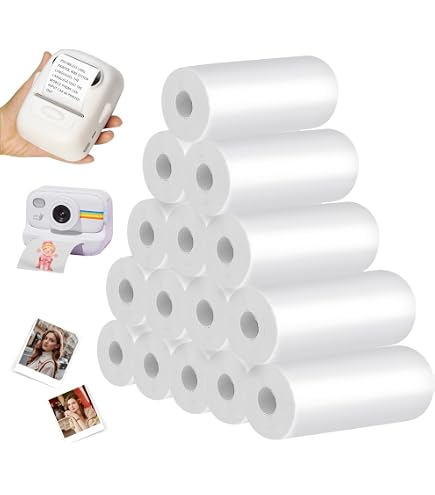 Thermal Printer Sticker Roll 10Pcs Mini Printer Paper, 57 X 25 Mm Self ...