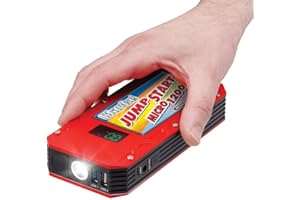 CLARKE INTERNATIONAL Clarke JSM1200 Multi-Purpose 1200A Lithium Polymer Jumpstarter with USB Outputs & LED Light, Awarded 2024 Best Overall by WhatCar