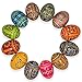 Produktbild 6,3 cm Set von 12 Ukrainische handbemalt Pysanky Ostereier aus Holz