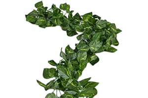 DECENY CB 84 feet Fake Foliage Garland Leaves Decoration Artificial Greenery Ivy Vine Plants for Home Decor Indoor Outdoors (Scindapsus Leaves)