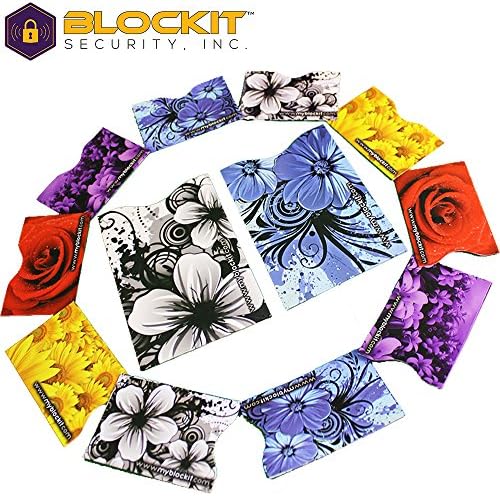 BLOCKIT RFID Protector Sleeves - Recommended by Lifelock, 10 Credit Debit Card Protectors &amp; 2 Secure Passport Holders, Slim, Durable Sleeve Set Offers Proven Fraud Protection for Travelers with Style!