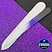 Bona Fide Beauty Crystal Nail File - 1 Piece Black/Cobalt Genuine Czech Glass Nail File with Case - Best Nail File for Nail Care & Nail Art - Great Fingernail File for Professional Manicure & Pedicure
