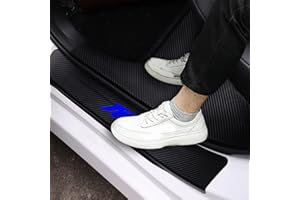 Qirc Car Door Sill Protector Sticker para Ford Fiesta Car Door Door Protector (Azul)