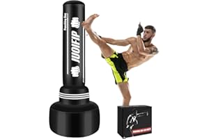 NZQXJXZ NZQXQJXZ Wolnostojący worek bokserski na nóżkach dla dorosłych, 180 cm, nadmuchiwany, do treningu boksu tajskiego, MMA