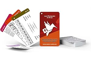 DIEFOTOMANUFAKTUR Learning Photography - Quick Reference Cheat Sheet Tip Cards Guide - DSLR Accessories for Canon, Nikon, Sony & More | Camera Settings, Exposure, Manual Mode & More