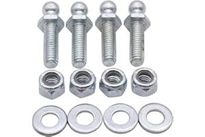 SHLPDFM 4x Kugelzapfen für Gasdruckfeder Heckklappe Stoßdämpfer 10mm Kugelkopf M8 Gewinde(Gewindelänge 25.4mm)