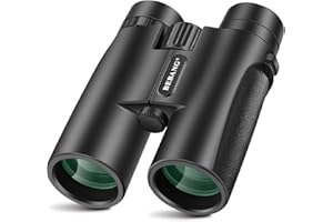 BEBANG Jumelles pour Adultes Puissante 10x42 Jumelles Bak4 Prism, FMC Lentille, Imperméable pour Observation des Oiseaux Voyage Observation de Chasse Les Concerts
