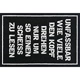 Close Up Fußmatte Unfassbar - Kopf drehen/Türmatte 60x40cm mit Rutschfester Gummirückseite