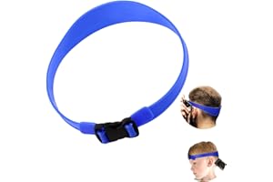 Jeffdad Gebogenes Haarschnitt Band, Silikon Haarschnittband Haarschnitt Schablone Haarschneidehilfe Halsausschnitt-Rasierschablone für DIY Home Haarschnitte Haarschneideanleitung(Blau)